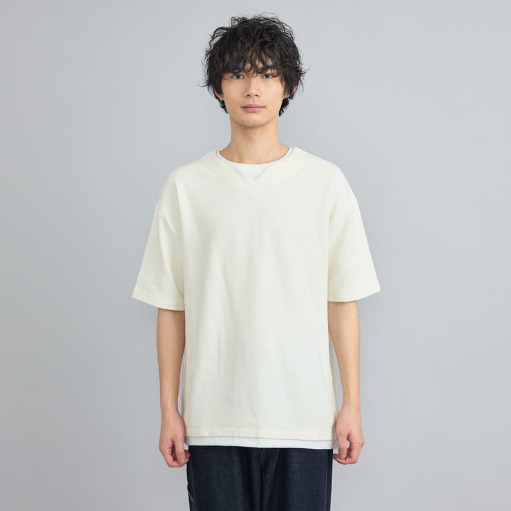 リップルフェイクレイヤードヘンリーネックTシャツ | coen【men】 | 詳細画像17 