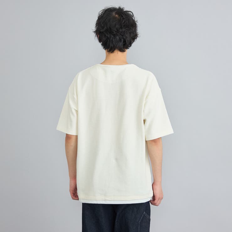 リップルフェイクレイヤードヘンリーネックTシャツ | coen【men】 | 詳細画像19 