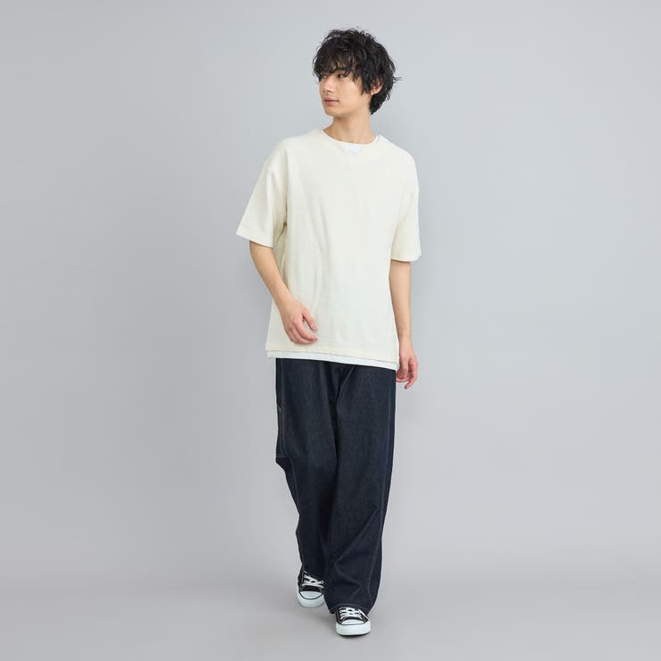 リップルフェイクレイヤードヘンリーネックTシャツ | coen【men】 | 詳細画像3 