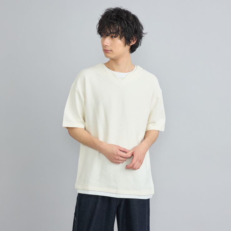 リップルフェイクレイヤードヘンリーネックTシャツ | coen【men】 | 詳細画像4 