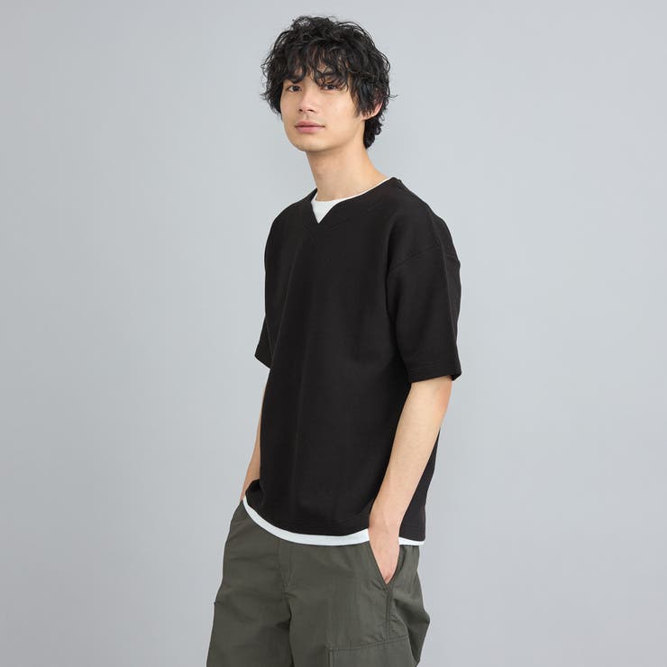 リップルフェイクレイヤードヘンリーネックTシャツ | coen【men】 | 詳細画像9 