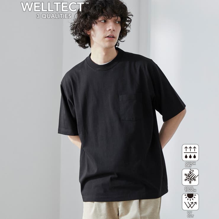 BLACK | 【WELLTECT】ベーシックポケットTシャツ（WEB限定カラー） | coen【men】