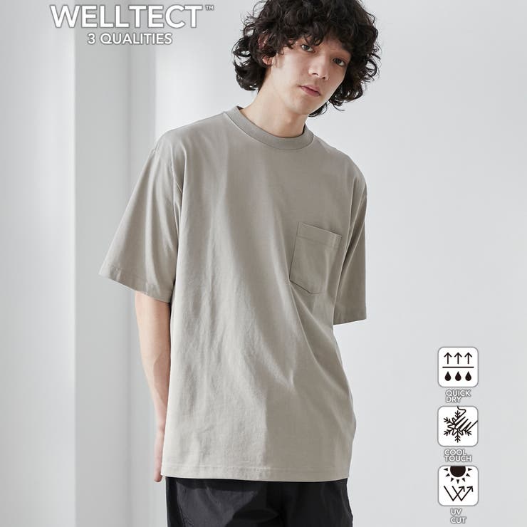 LT.GRAY | 【WELLTECT】ベーシックポケットTシャツ（WEB限定カラー） | coen【men】