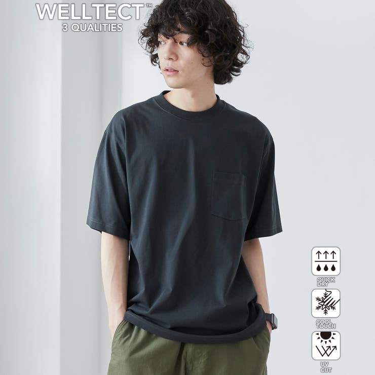 DK.GRAY | 【WELLTECT】ベーシックポケットTシャツ（WEB限定カラー） | coen【men】