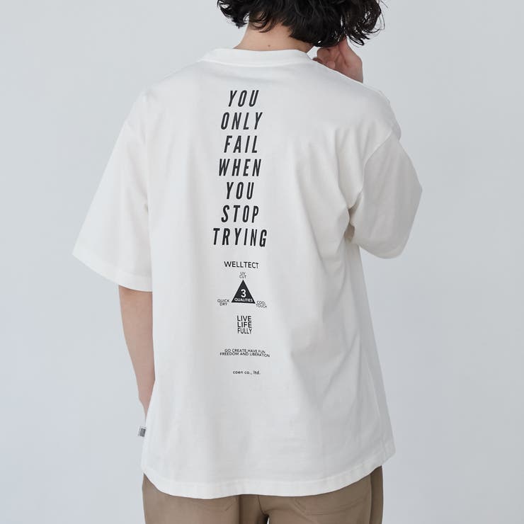 WHITE | 【WELLTECT】ロゴバックプリントTシャツ（WEB限定カラー） | coen【men】