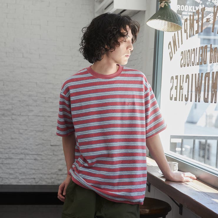 INSCRIRE パイルボーダーTシャツ INSCRIRE（アンスクリア）の「INSCRIRE / パイル ボーダー T