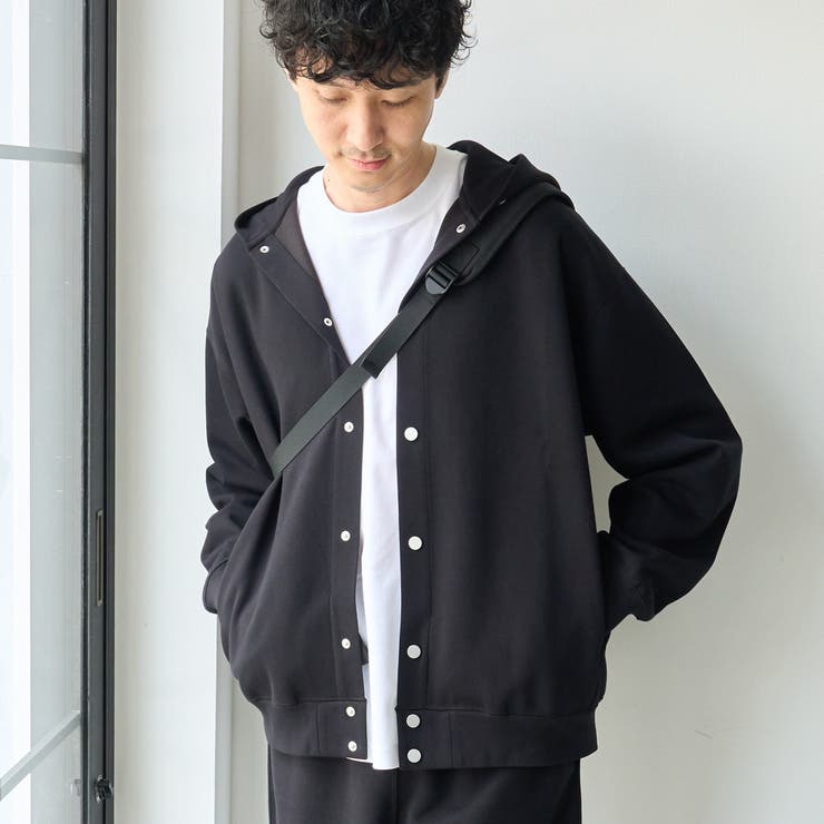BLACK | 【抗菌防臭、防汚（食品汚れが落ちやすい）、UVカット】クリーンプラス スナップボ… | coen【men】