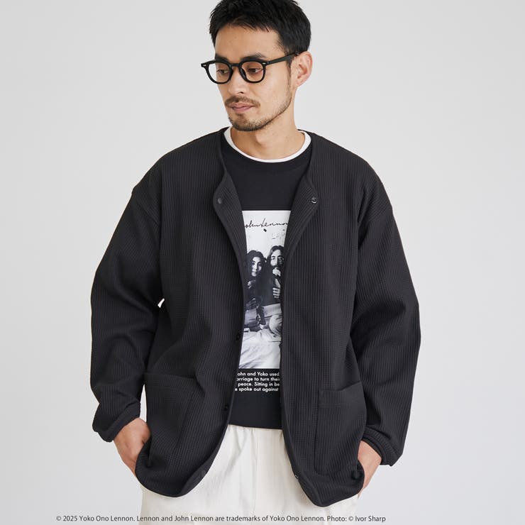 DK.GRAY | コンフォートワッフルカーディガン | coen【men】