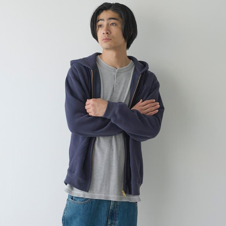 裏起毛ベーシックジップアップパーカー | coen【men】 | 詳細画像6 