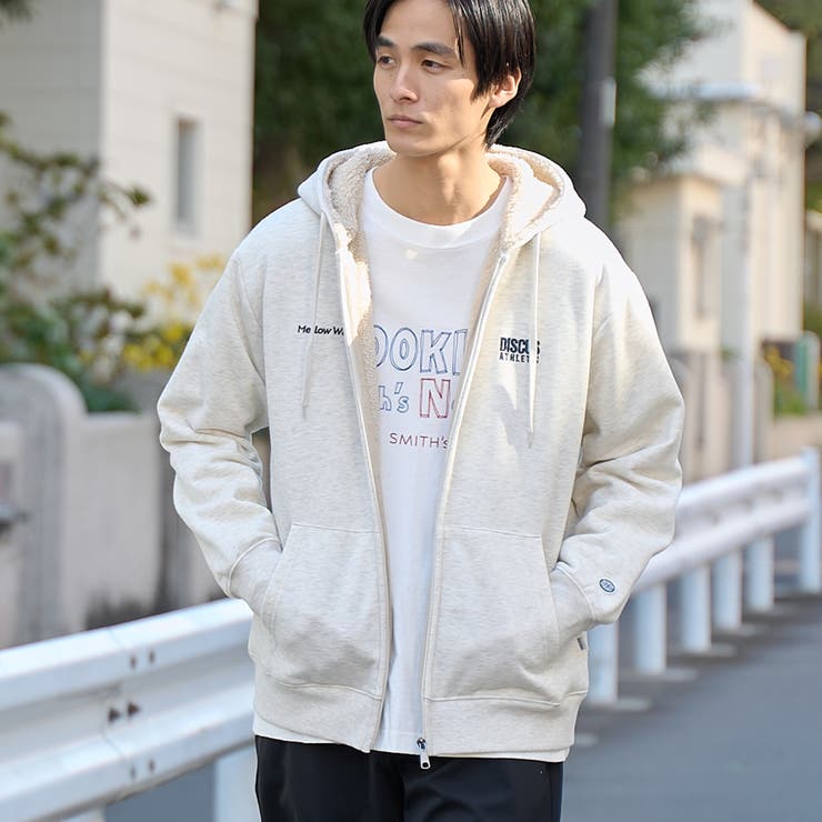 OFF WHITE | DISCUS（ディスカス）別注裏ボアジップアップパーカー | coen【men】