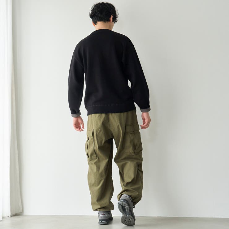 微配色ダブルフェイス スウェットライク クルーネックニット | coen【men】 | 詳細画像3 