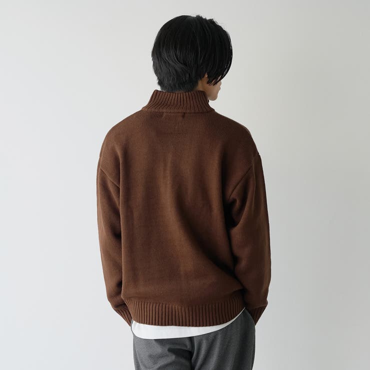 【WEB限定】POLO BCS ハーフジップスタンドカラーニット | coen【men】 | 詳細画像12 
