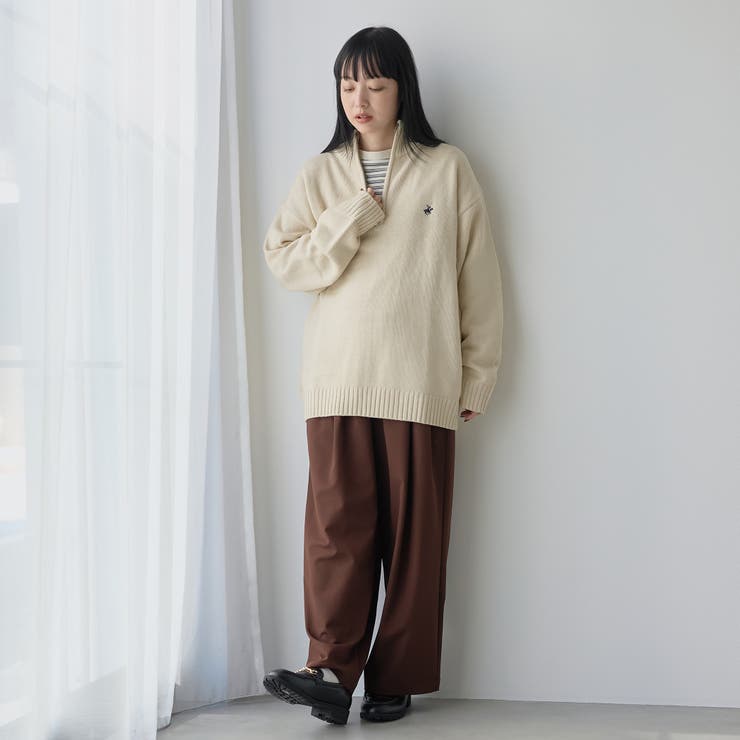 【WEB限定】POLO BCS ハーフジップスタンドカラーニット | coen【men】 | 詳細画像14 