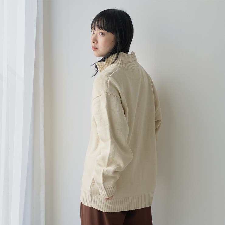 【WEB限定】POLO BCS ハーフジップスタンドカラーニット | coen【men】 | 詳細画像17 