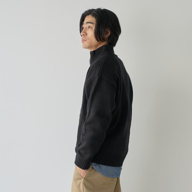 【WEB限定】POLO BCS ハーフジップスタンドカラーニット | coen【men】 | 詳細画像5 