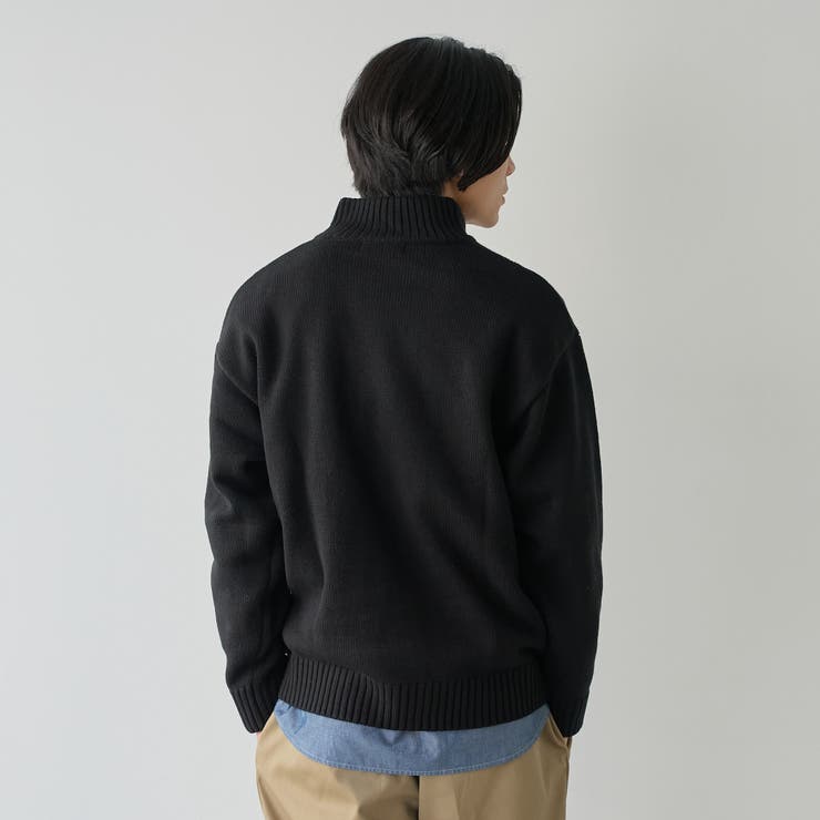 【WEB限定】POLO BCS ハーフジップスタンドカラーニット | coen【men】 | 詳細画像6 