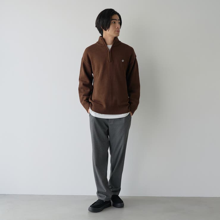 【WEB限定】POLO BCS ハーフジップスタンドカラーニット | coen【men】 | 詳細画像8 