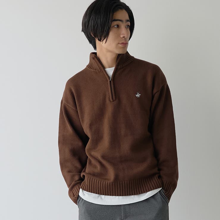 MOCA | 【WEB限定】POLO BCS ハーフジップスタンドカラーニット | coen【men】
