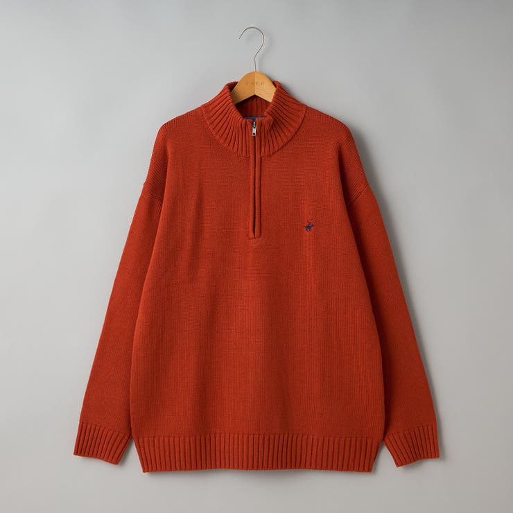 ORANGE | 【WEB限定】POLO BCS ハーフジップスタンドカラーニット | coen【men】