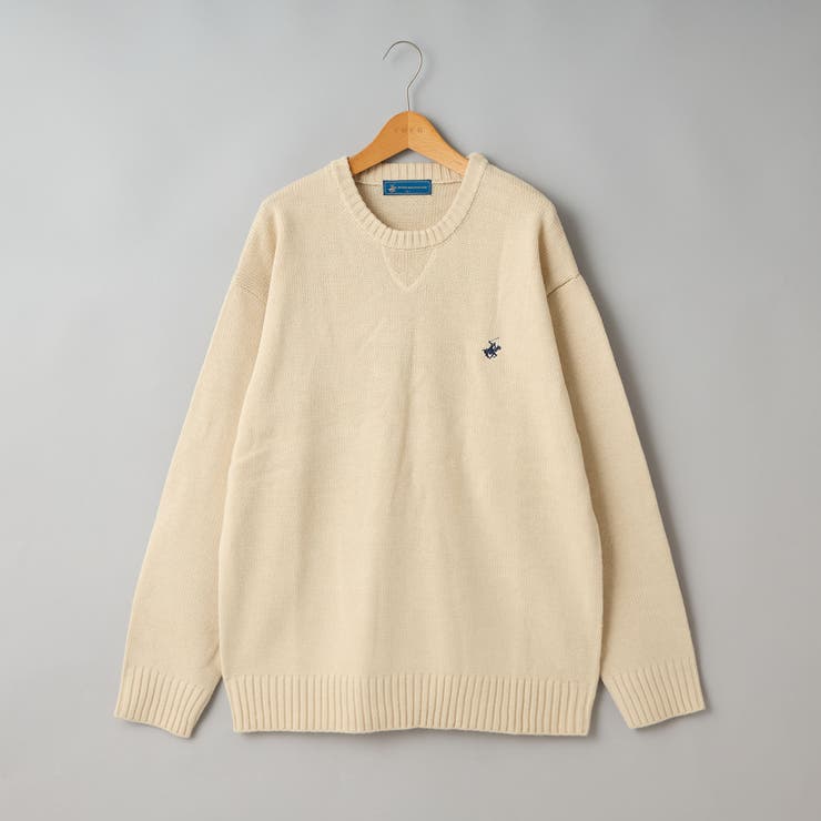 CREAM | 【WEB限定】POLO BCS ガゼットステッチクルーネックニット | coen【men】