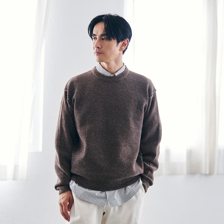 リバーシブルソフトタッチモールニットプルオーバー | coen【men】 | 詳細画像12 