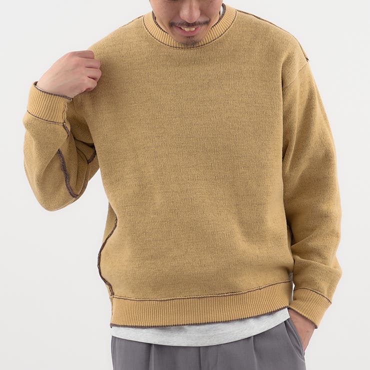 リバーシブルソフトタッチモールニットプルオーバー | coen【men】 | 詳細画像13 