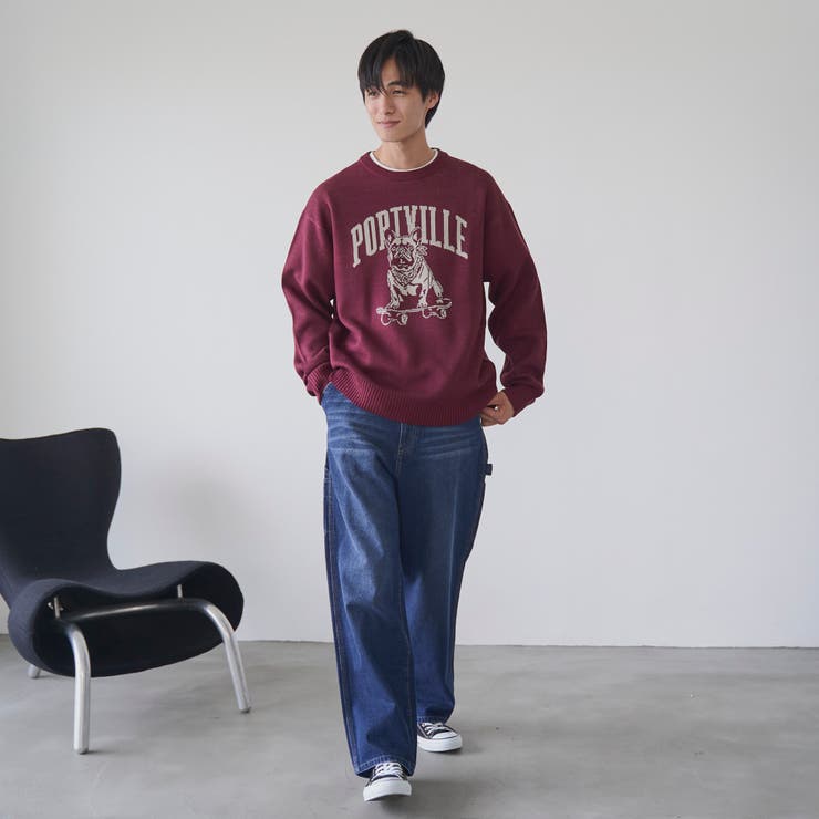 ドッグジャガードニットプルオーバー | coen【men】 | 詳細画像15 