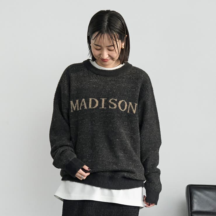 ショートフェザーニットロゴプルオーバー | coen【men】 | 詳細画像2 