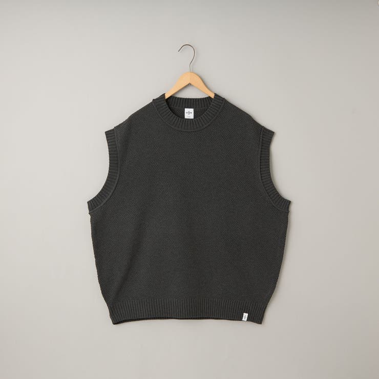 コットンライク ニットベスト | coen【men】 | 詳細画像1 