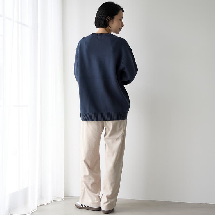 ドッグジャガードスウェットライクニット【NAVY】 | coen【men】 | 詳細画像4 