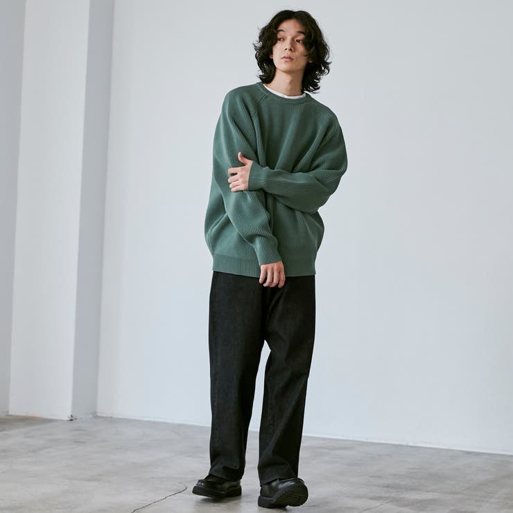 ポリウーリークルーネックルーズニット | coen【men】 | 詳細画像20 