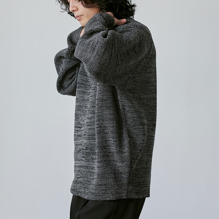 ポリウーリークルーネックルーズニット | coen【men】 | 詳細画像27 