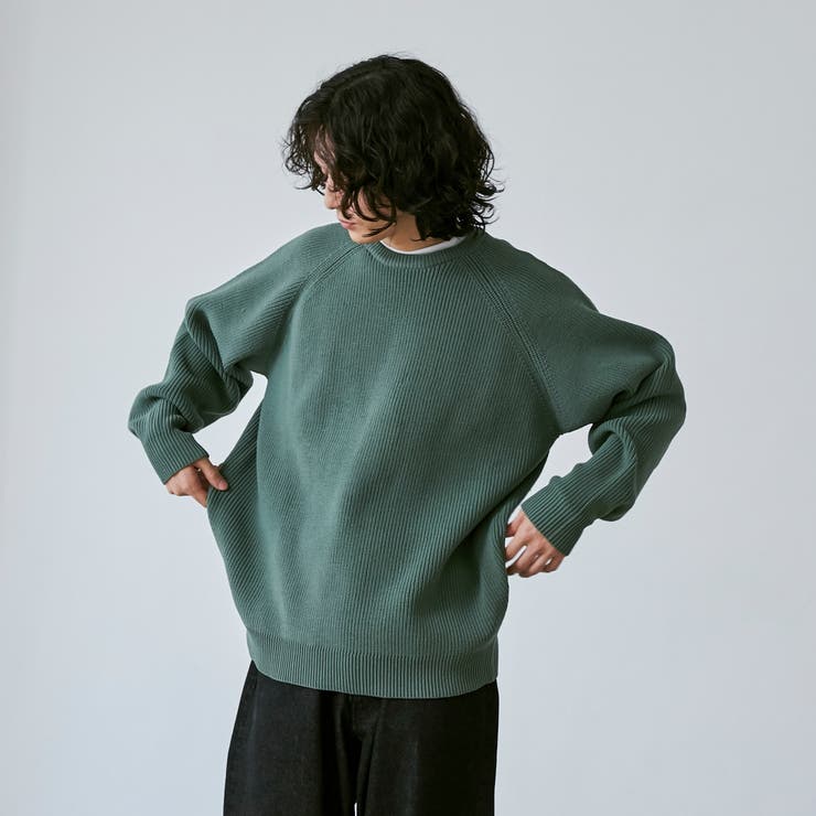 ポリウーリークルーネックルーズニット | coen【men】 | 詳細画像8 