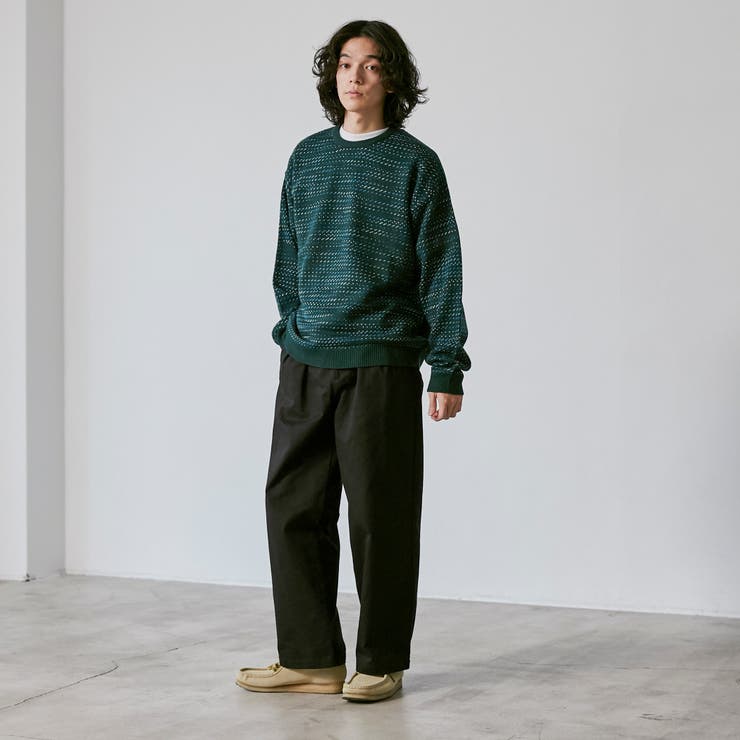 バーズアイクルーネックルーズニット | coen【men】 | 詳細画像10 