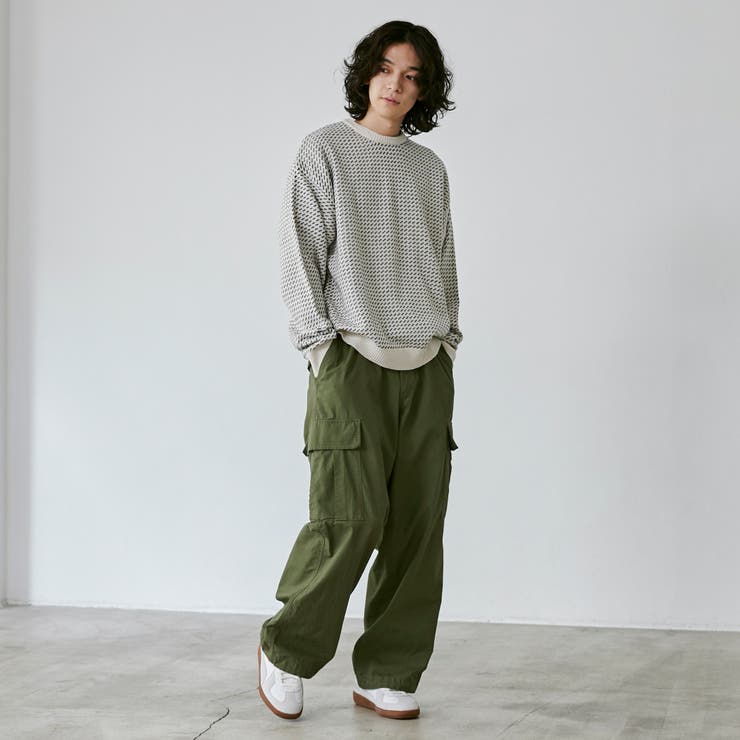 バーズアイクルーネックルーズニット | coen【men】 | 詳細画像12 