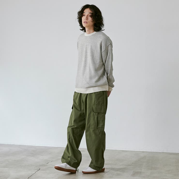 バーズアイクルーネックルーズニット | coen【men】 | 詳細画像14 