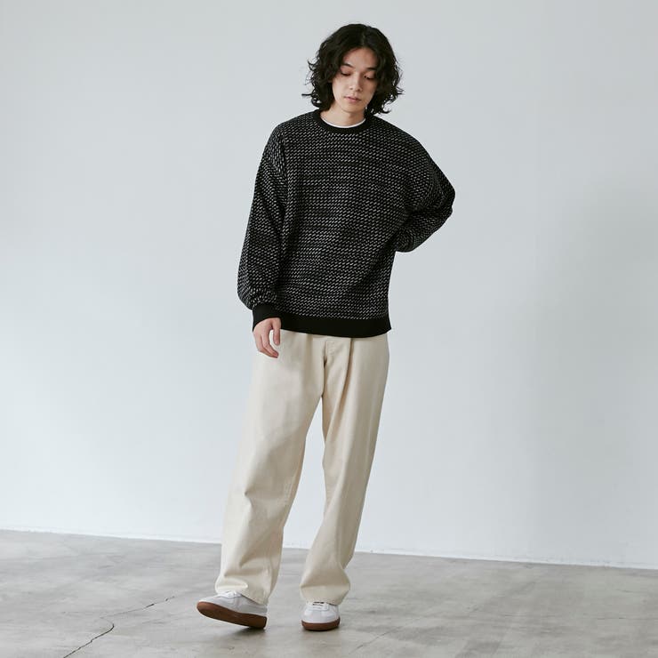 バーズアイクルーネックルーズニット | coen【men】 | 詳細画像15 