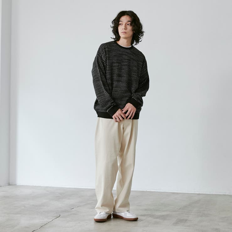 バーズアイクルーネックルーズニット | coen【men】 | 詳細画像17 