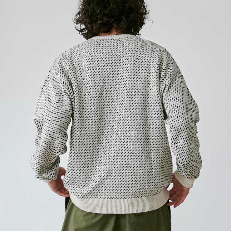 バーズアイクルーネックルーズニット | coen【men】 | 詳細画像23 
