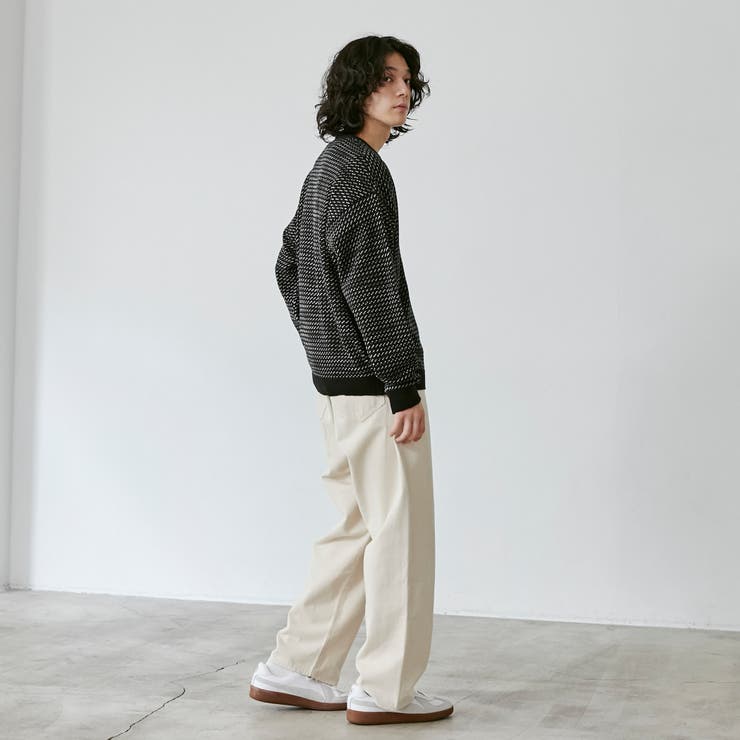 バーズアイクルーネックルーズニット | coen【men】 | 詳細画像7 