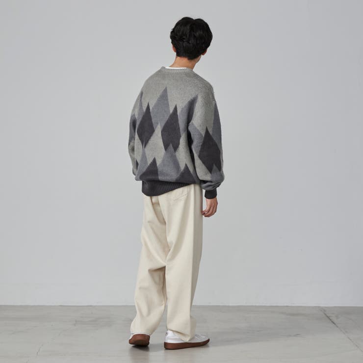 PENNEYS（ぺニーズ）別注ビッグシルエットジャガード柄シャギーニット チェッ… | coen【men】 | 詳細画像23 