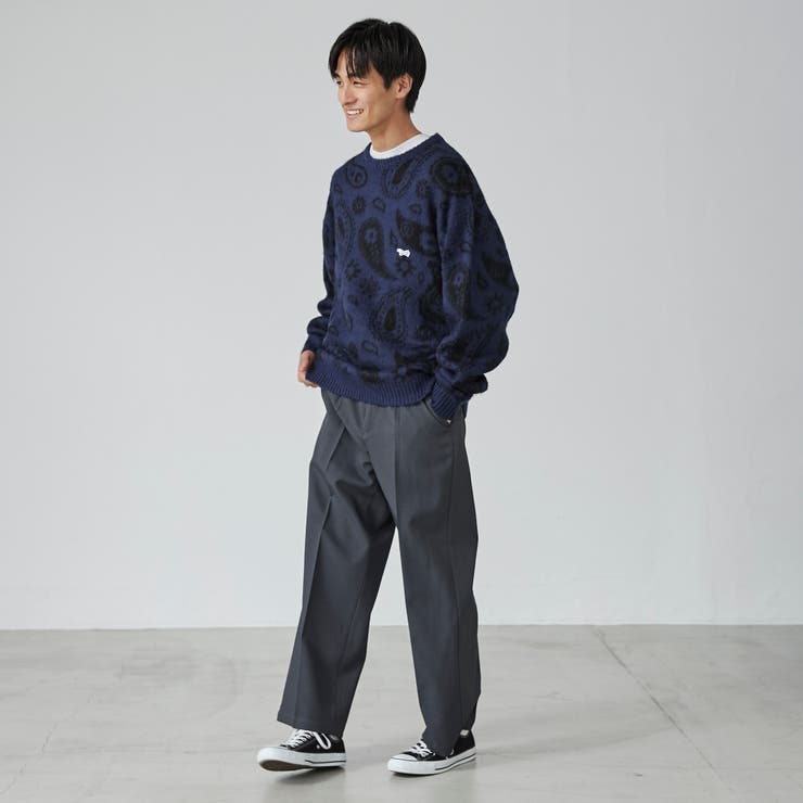 PENNEYS（ぺニーズ）別注ビッグシルエットジャガード柄シャギーニット チェッ… | coen【men】 | 詳細画像25 