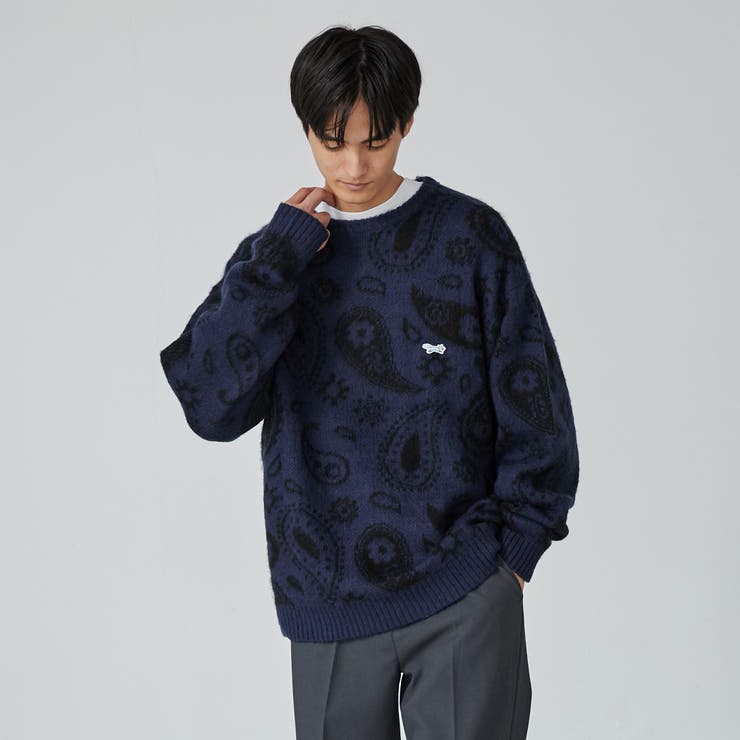 PENNEYS（ぺニーズ）別注ビッグシルエットジャガード柄シャギーニット チェッ… | coen【men】 | 詳細画像26 