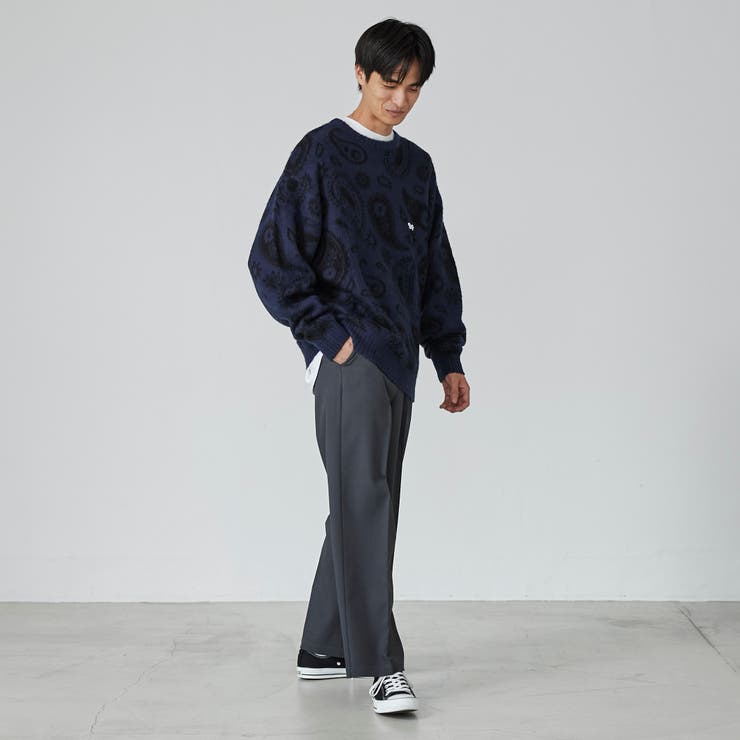 PENNEYS（ぺニーズ）別注ビッグシルエットジャガード柄シャギーニット チェッ… | coen【men】 | 詳細画像27 
