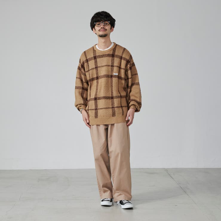 PENNEYS（ぺニーズ）別注ビッグシルエットジャガード柄シャギーニット チェッ… | coen【men】 | 詳細画像31 