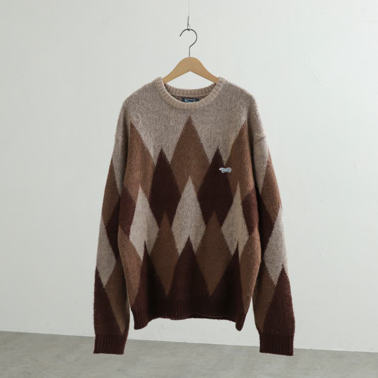 PENNEYS（ぺニーズ）別注ビッグシルエットジャガード柄シャギーニット チェッ… | coen【men】 | 詳細画像35 