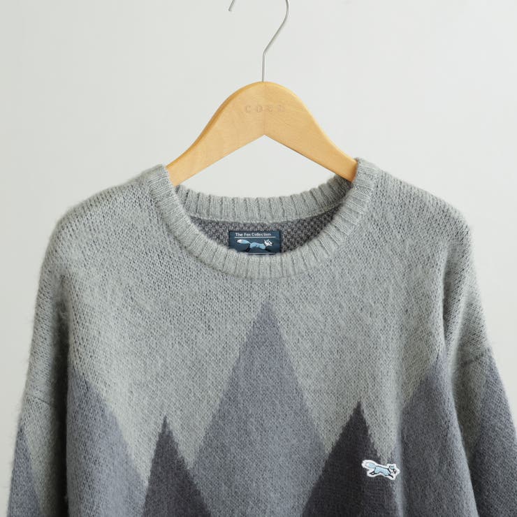 PENNEYS（ぺニーズ）別注ビッグシルエットジャガード柄シャギーニット チェッ… | coen【men】 | 詳細画像38 