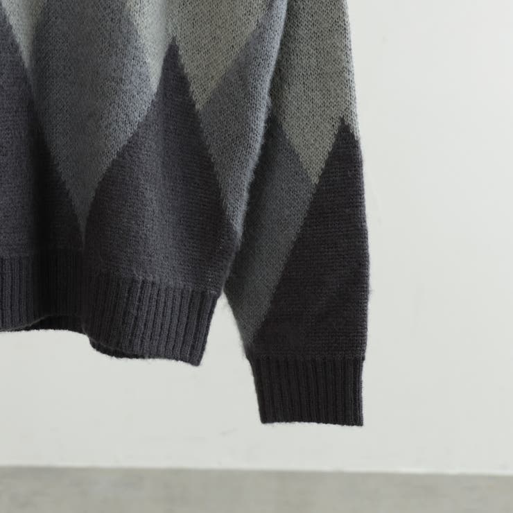 PENNEYS（ぺニーズ）別注ビッグシルエットジャガード柄シャギーニット チェッ… | coen【men】 | 詳細画像40 