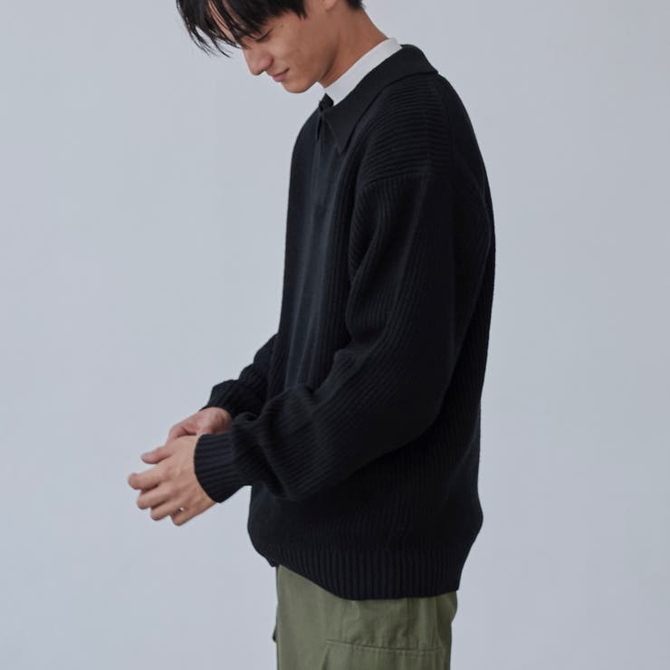 ルーズシルエットアゼ編みスキッパーニット（WEB限定カラー） | coen【men】 | 詳細画像22 