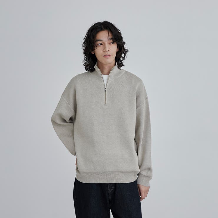 メランジハーフジップニット | coen【men】 | 詳細画像2